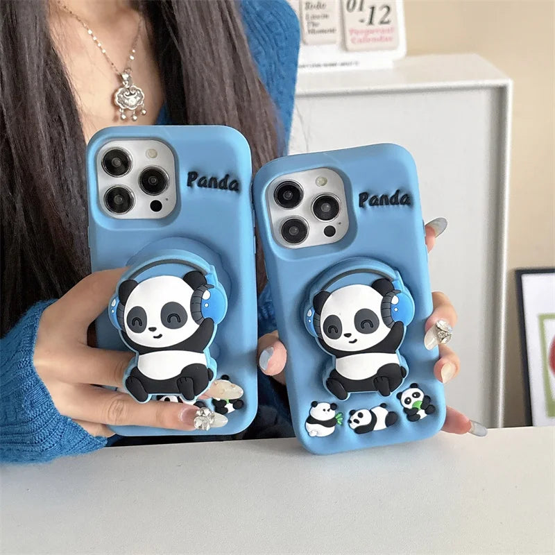 Cute Cartoon Music Panda Phone Case