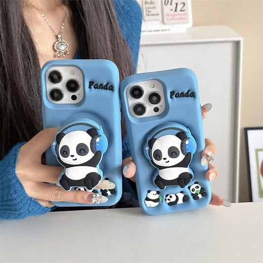 Cute Cartoon Music Panda Phone Case