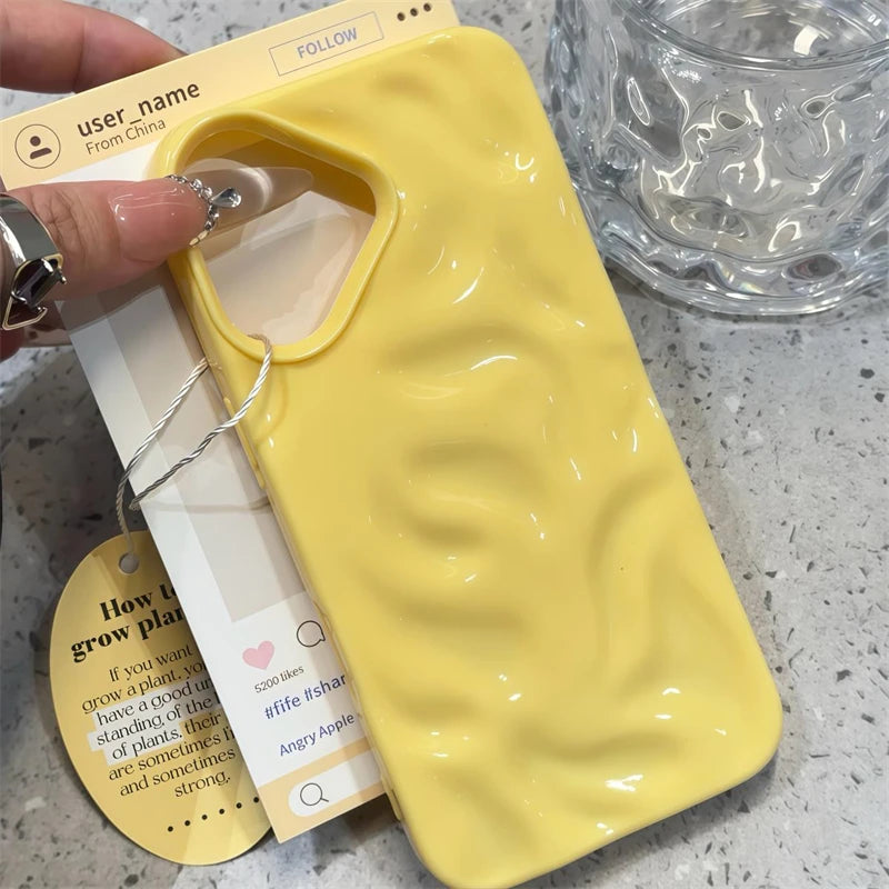 3D Wrinkled Texture Silicone Phone Case