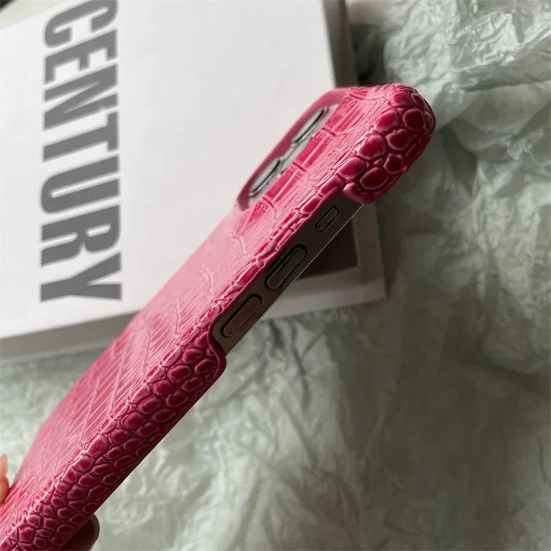 Crocodile Pattern Leather Phone Case