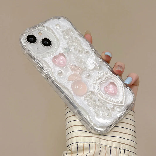3D Butterfly Heart Phone Case