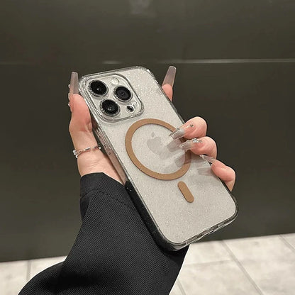 Glitter Magnetic Transparent Case