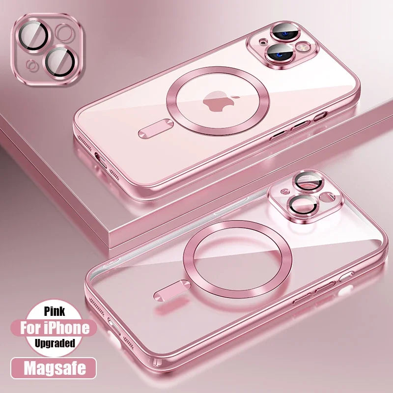 Clear Plating Silicone Magsafe Case