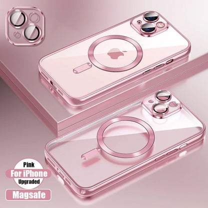 Clear Plating Silicone Magsafe Case