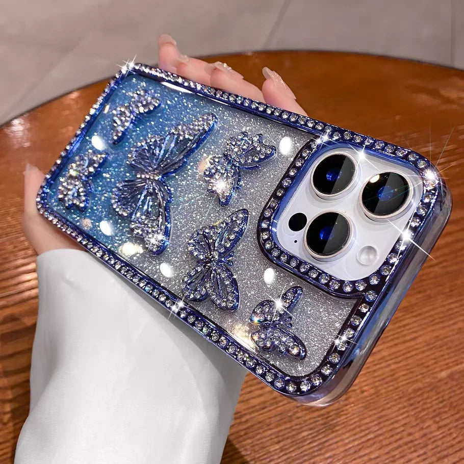 Butterfly Glitter Phone Case