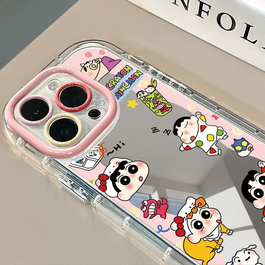 Hello Kitty & Crayon Shin Chan Cartoon Mirror Phone Case