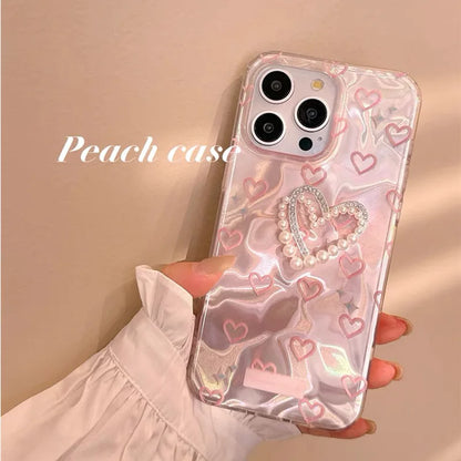 Pink Heart Butterfly Phone Case