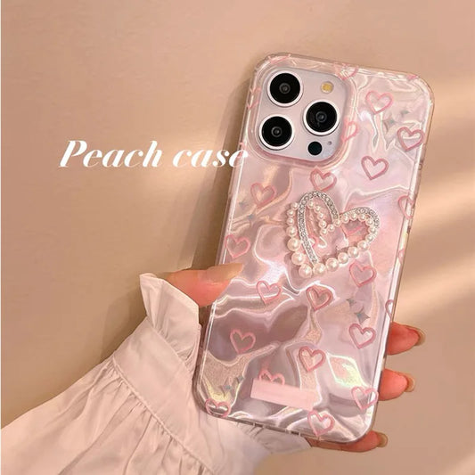 Pink Heart Butterfly Phone Case