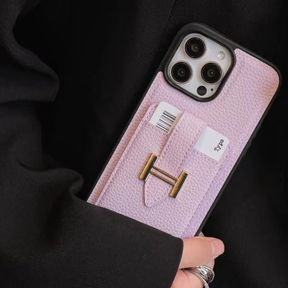 Vegan Leather Card Slot Case for iPhone