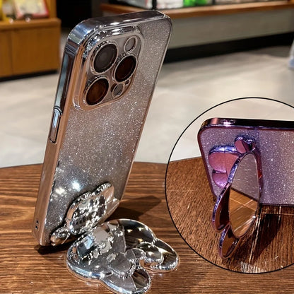 Glitter Rabbit Mirror iPhone Case