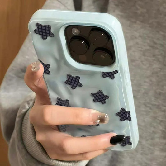 Cartoon Checkered Star Phone Case