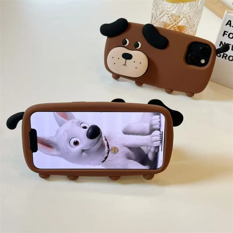 3D Cartoon Dog Phone Case