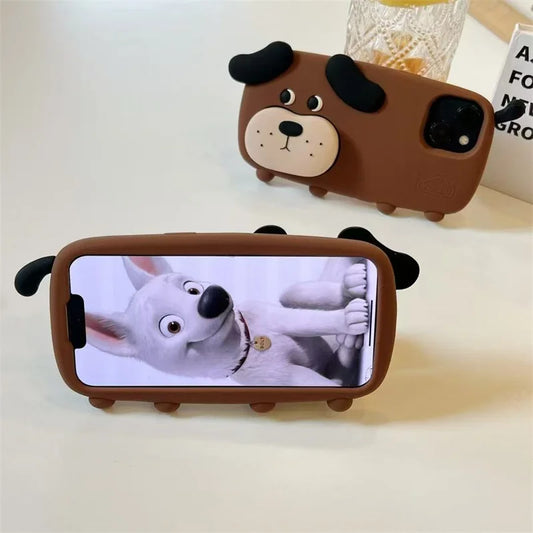 3D Cartoon Dog Phone Case
