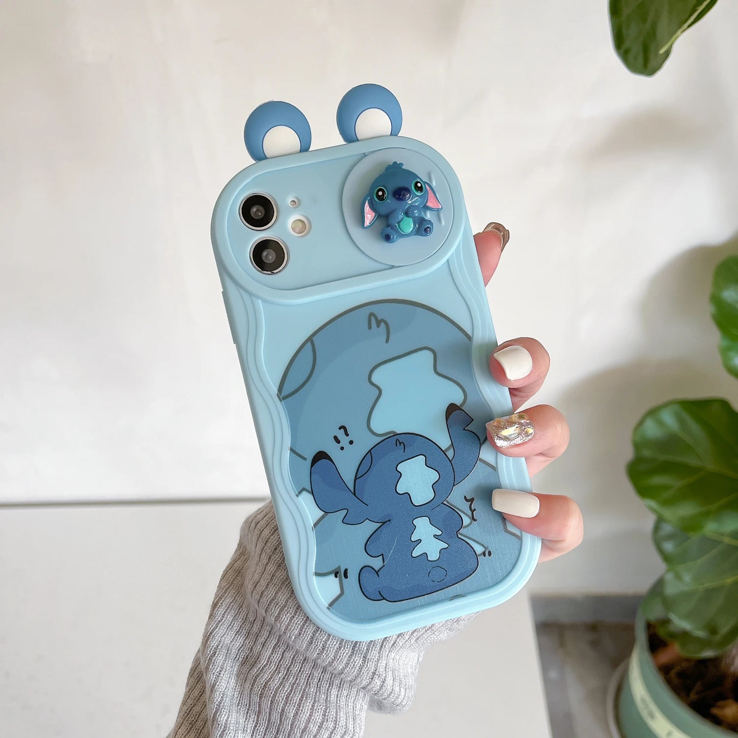 3D Cartoon Ears Sliding Camera Phone Case