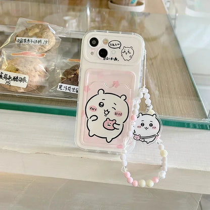 Chiikawa Card Wallet Phone Case