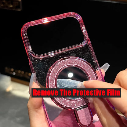 Glitter Gradient Clear Phone Case