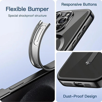 Magnetic Clear Plating Phone Case
