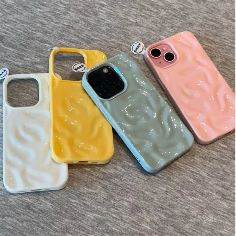 3D Wrinkled Texture Silicone Phone Case