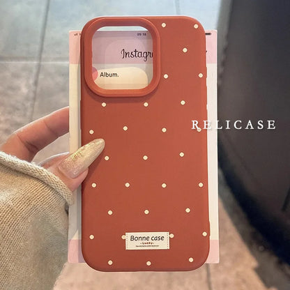 Soft Liquid Silicone Wave Point Phone Case