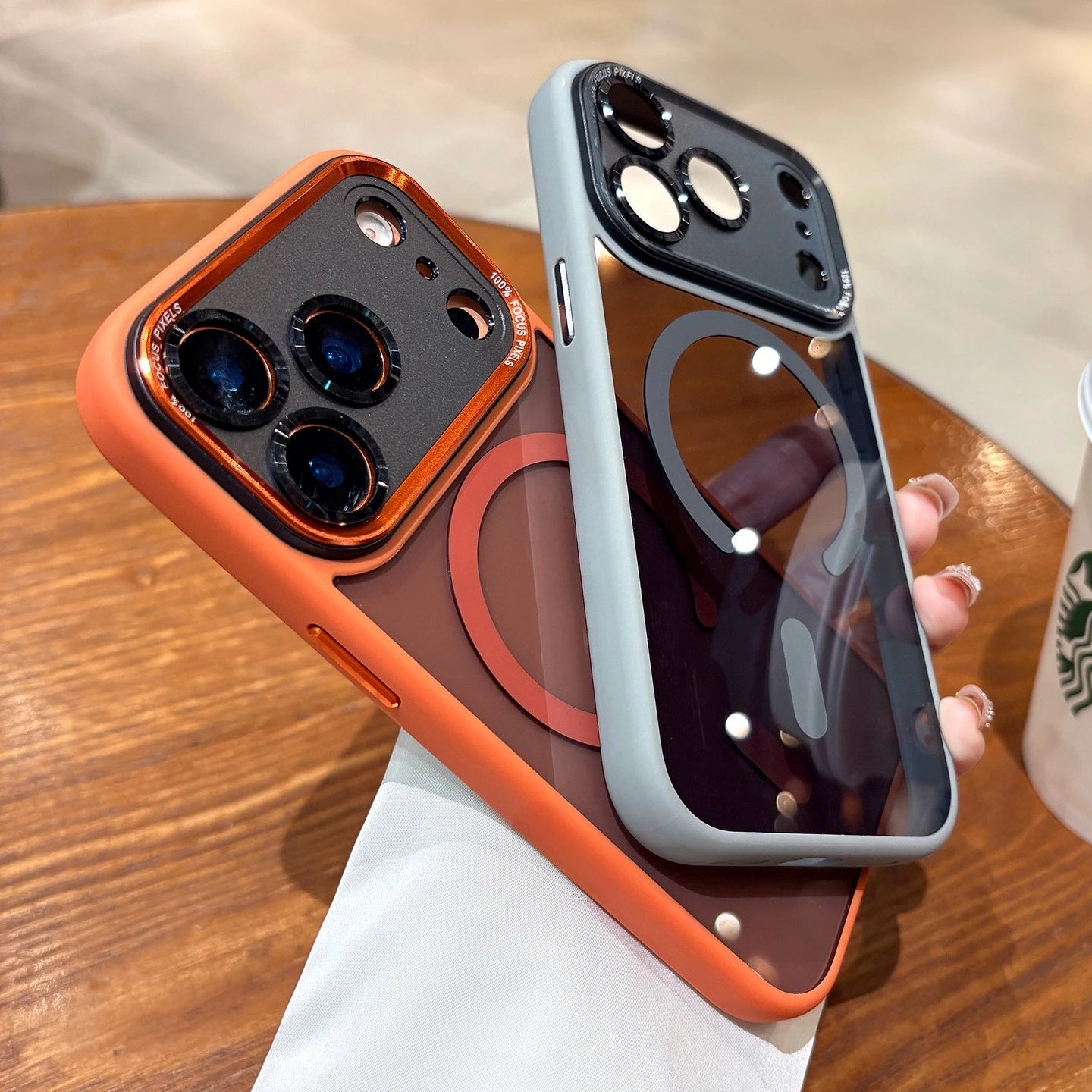 Transparent Magnetic Plating Camera Protection Case iPhone