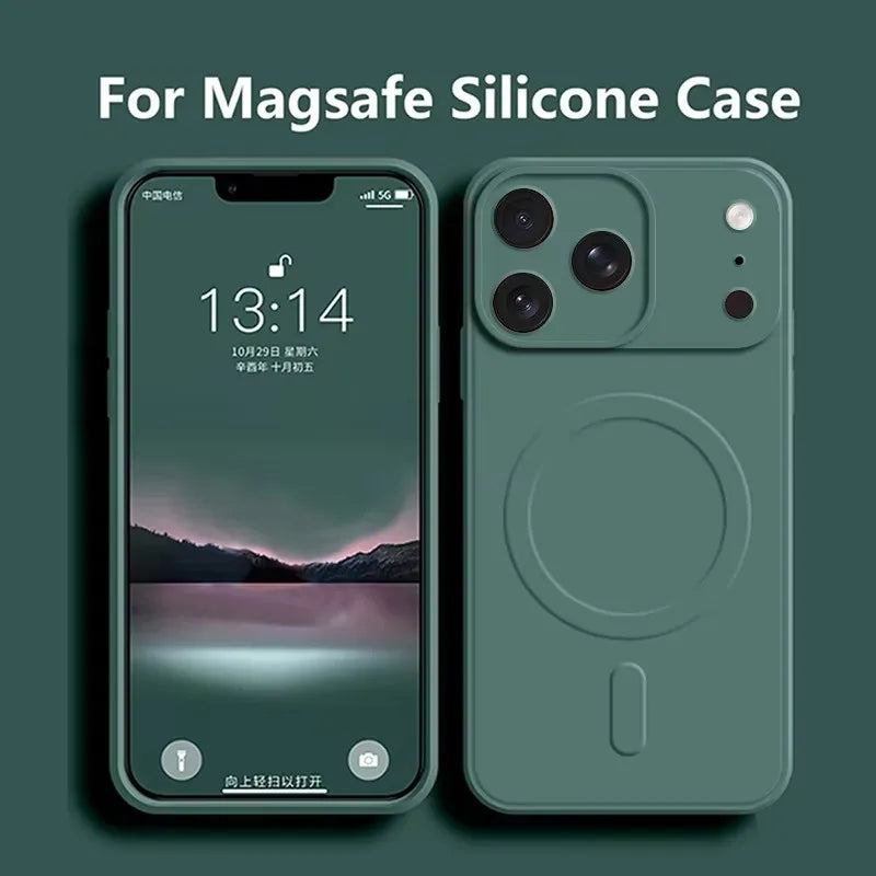 Liquid Silicone Magnetic Case  iPhone