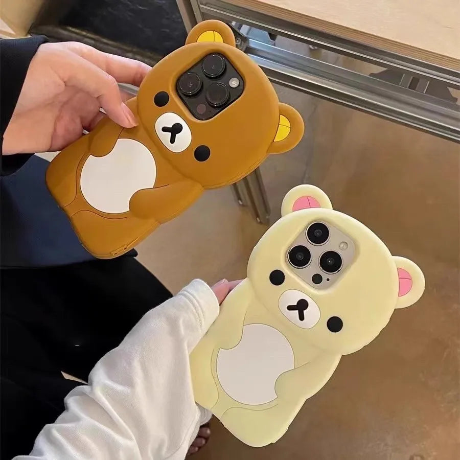 Rilakkuma Bear Silicone Soft Case iPhone