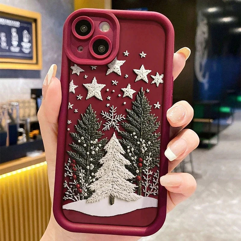 Christmas Tree Soft Phone Case for iPhone