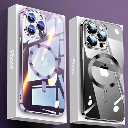 Magnetic Clear Plating Phone Case