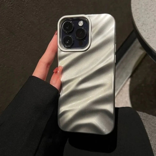 Electroplated 3D Wave Glossy TPU Phone Case