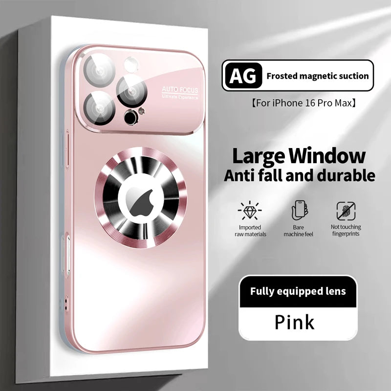 Titanium Metallic Magnetic Matte Case For iPhone