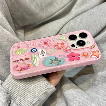 Ocean Flower Turtle Phone Case