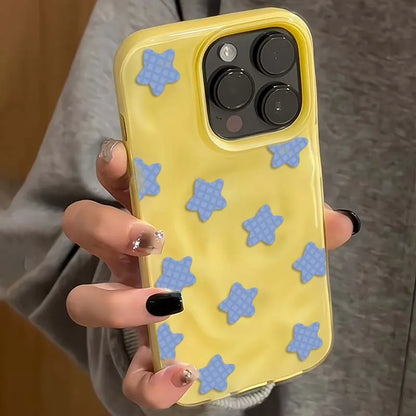 Cartoon Checkered Star Phone Case