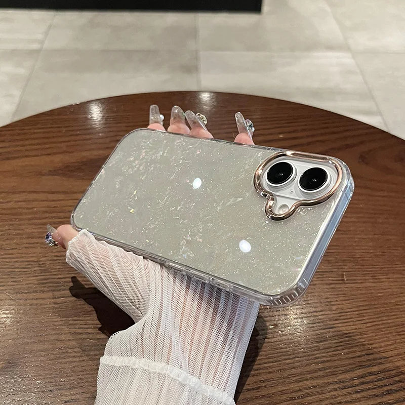 Rainbow Shell Glitter Laser Phone Case