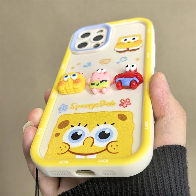 Cute 3D SpongeBob & Patrick Phone Case