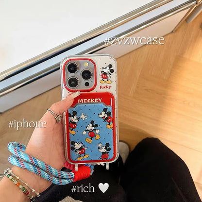 Mickey Minnie Card Holder Phone Case