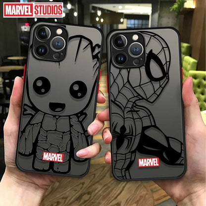 Marvel Character Clear Phone Case For iPhone