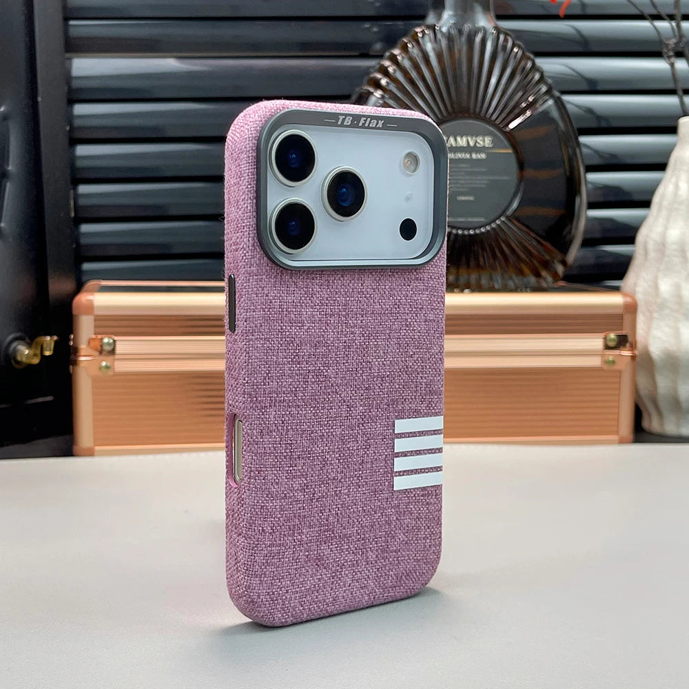 Retro Linen Fabric Magnetic Phone Case
