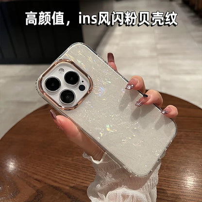Rainbow Shell Glitter Laser Phone Case