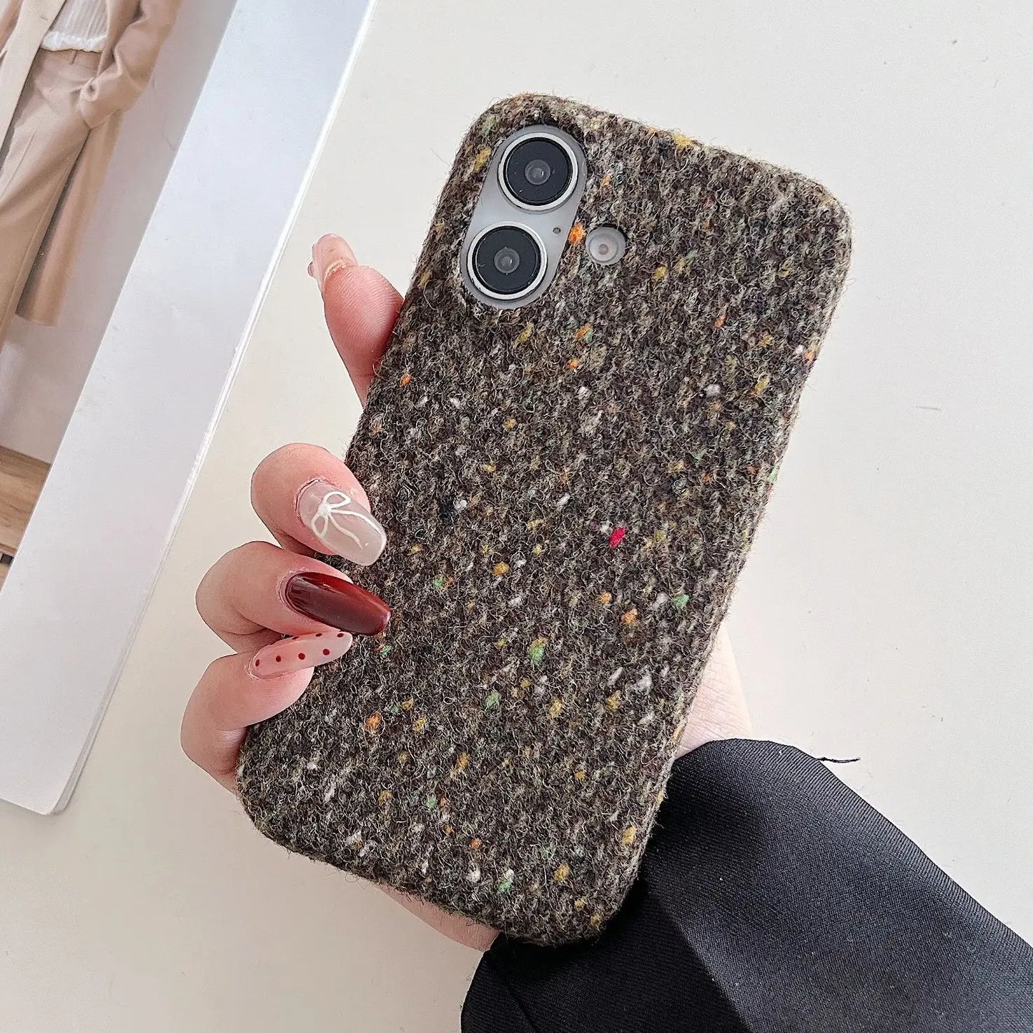 Korean Plush Fur Phone Case For iPhone