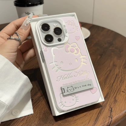 Pink Hello Kitty Phone Case With Bracket