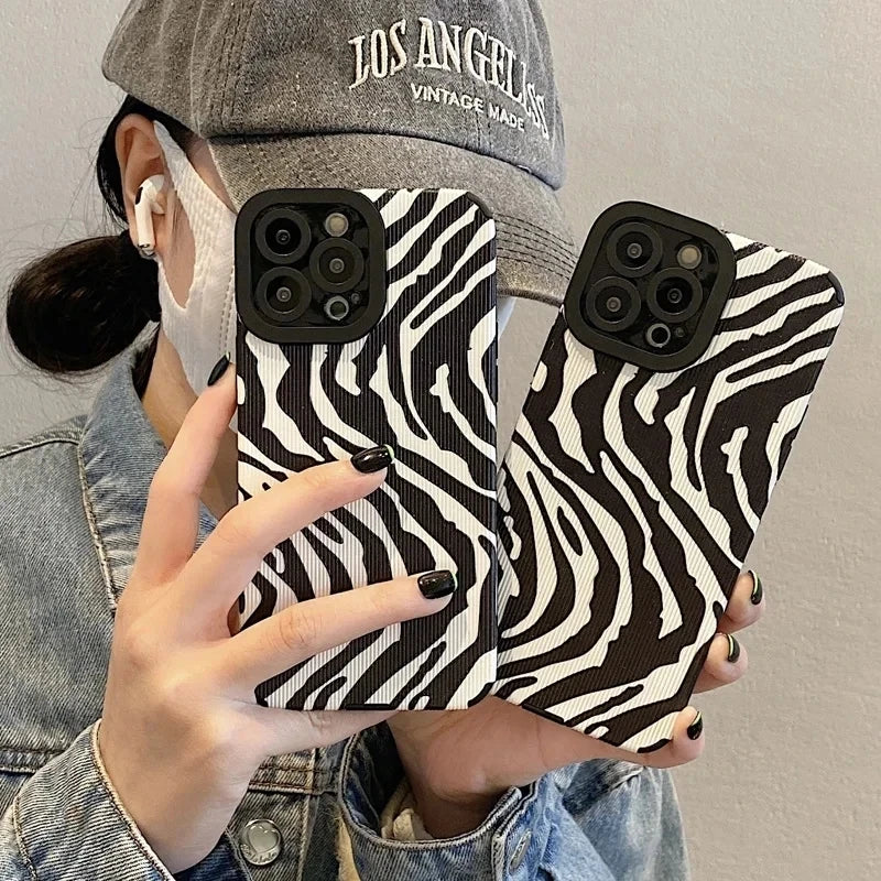 Zebra Stripes Silicone Phone Case