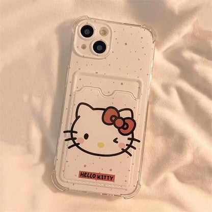 Hello Kitty Card Holder Clear Phone Case