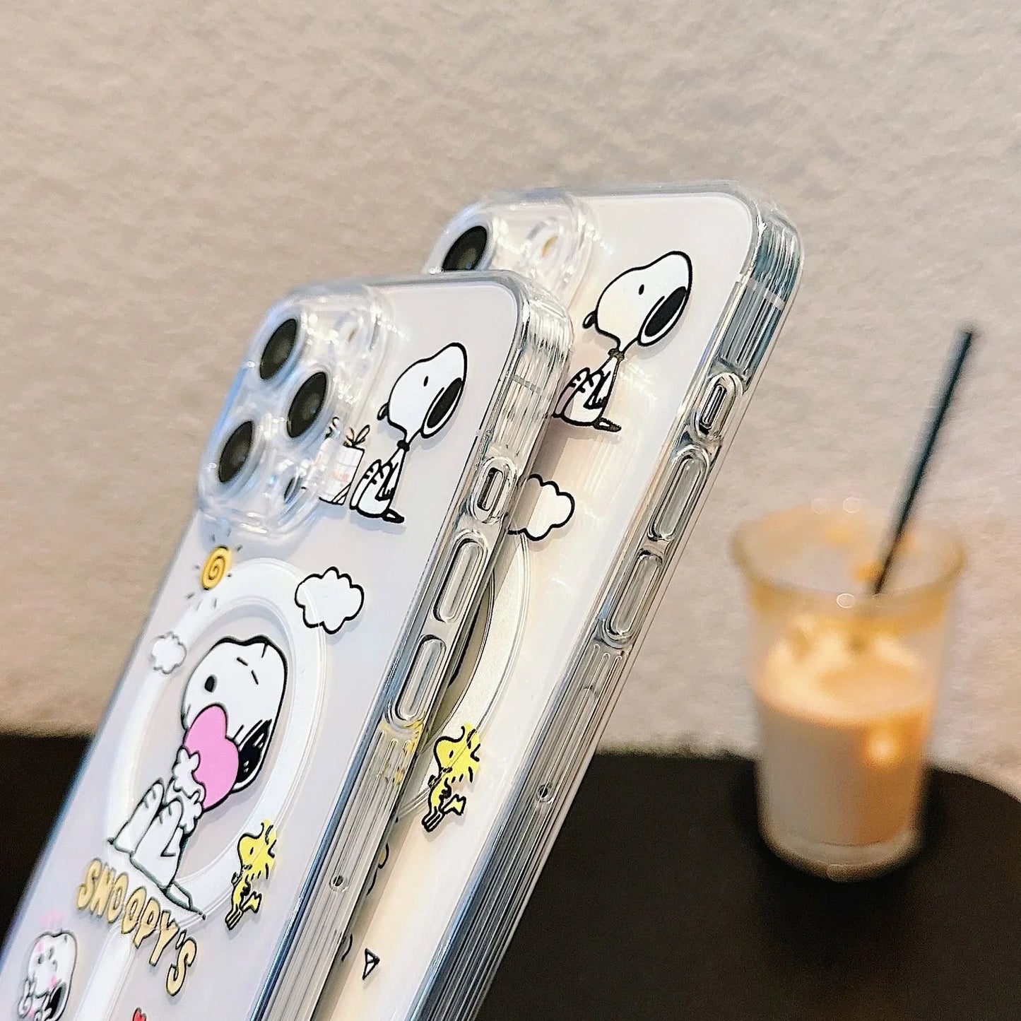 Snoopy Magnetic Transparent Phone Case
