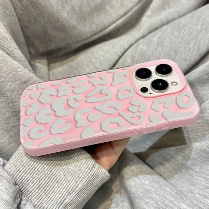 White Leopard Print Phone Case