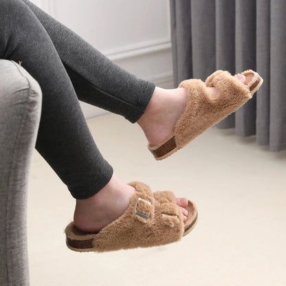 CozyStep™: Women's Footbed Plush Slippers