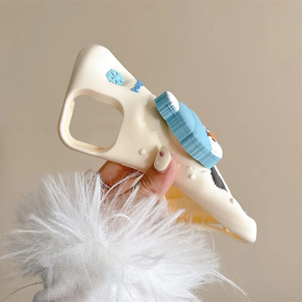 3D Cartoon Penguin Phone Case