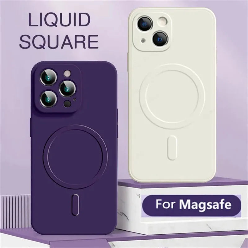 Liquid Silicone Magnetic Case  iPhone
