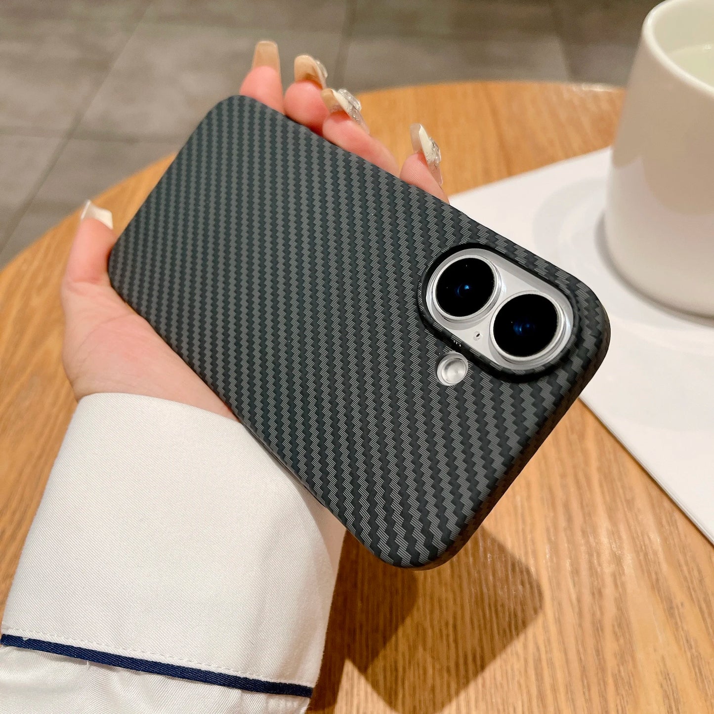 Carbon Fiber Magnetic Phone Case For iPhone