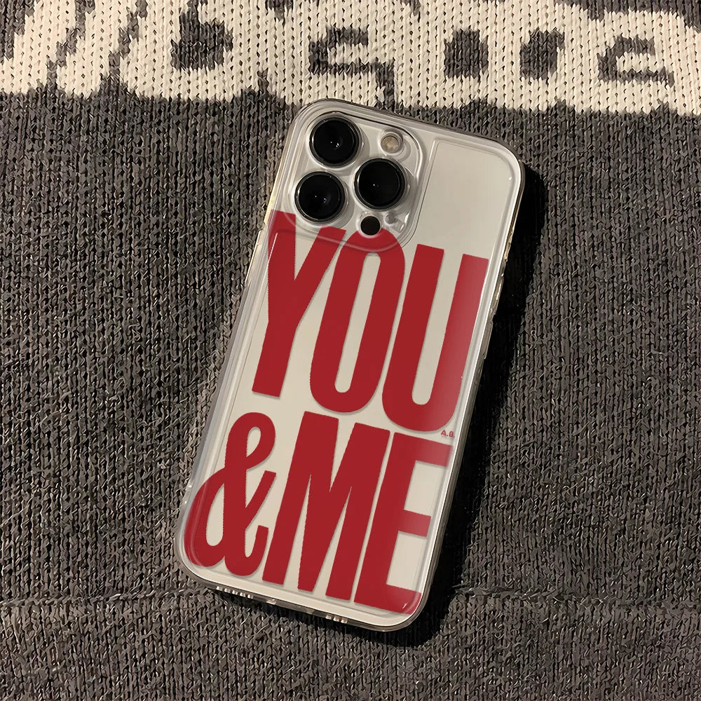 Personalized English Print Transparent Phone Case