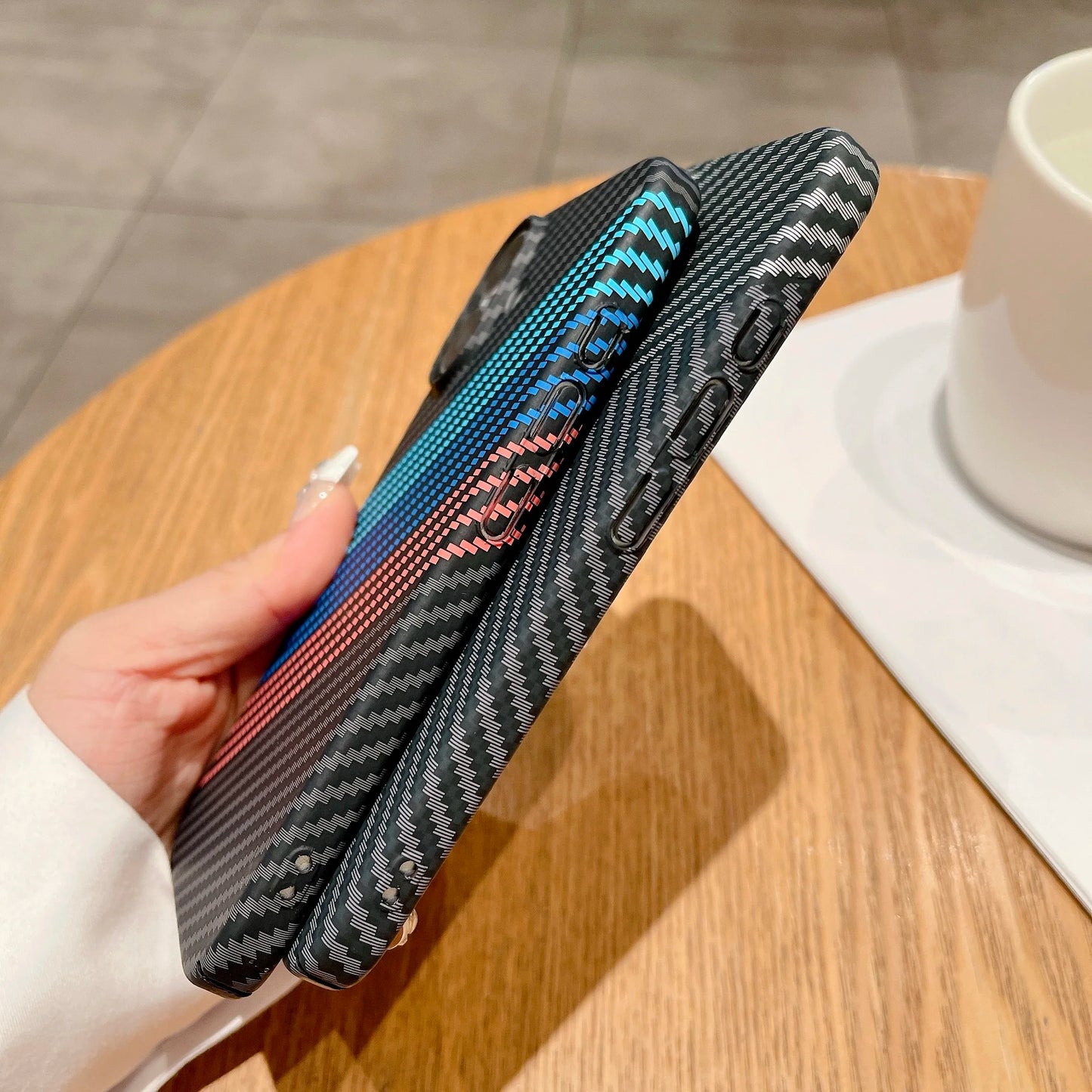 Carbon Fiber Magnetic Phone Case For iPhone